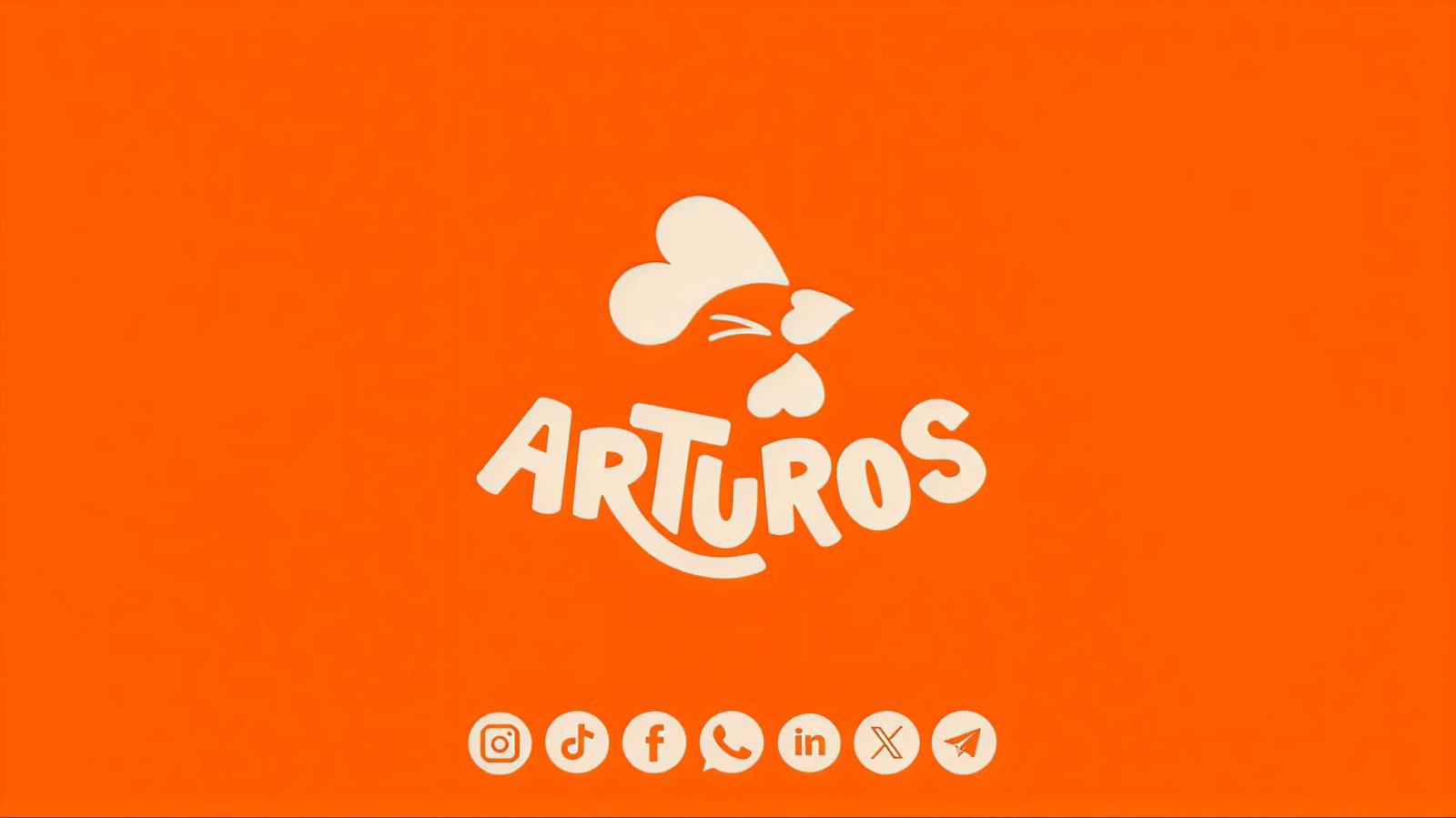 Cierre de marca de Arturos: el logotipo sobre su naranja