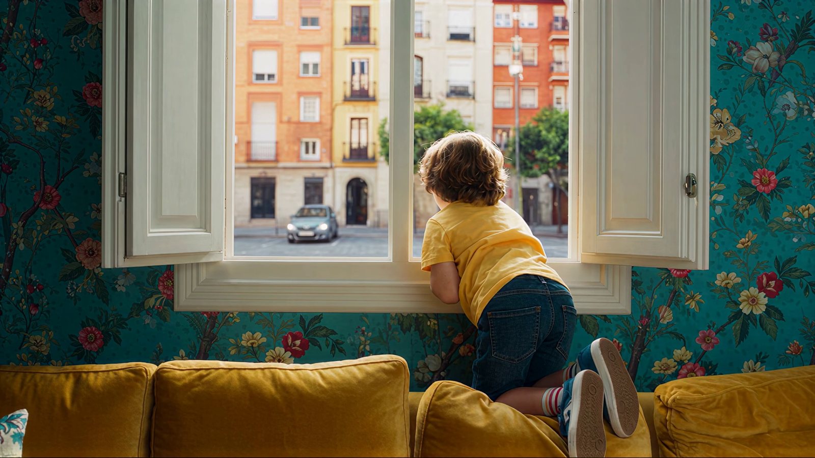 comprarcarne.es — The box is here, shot 04: Looking out at the street, from inside the window