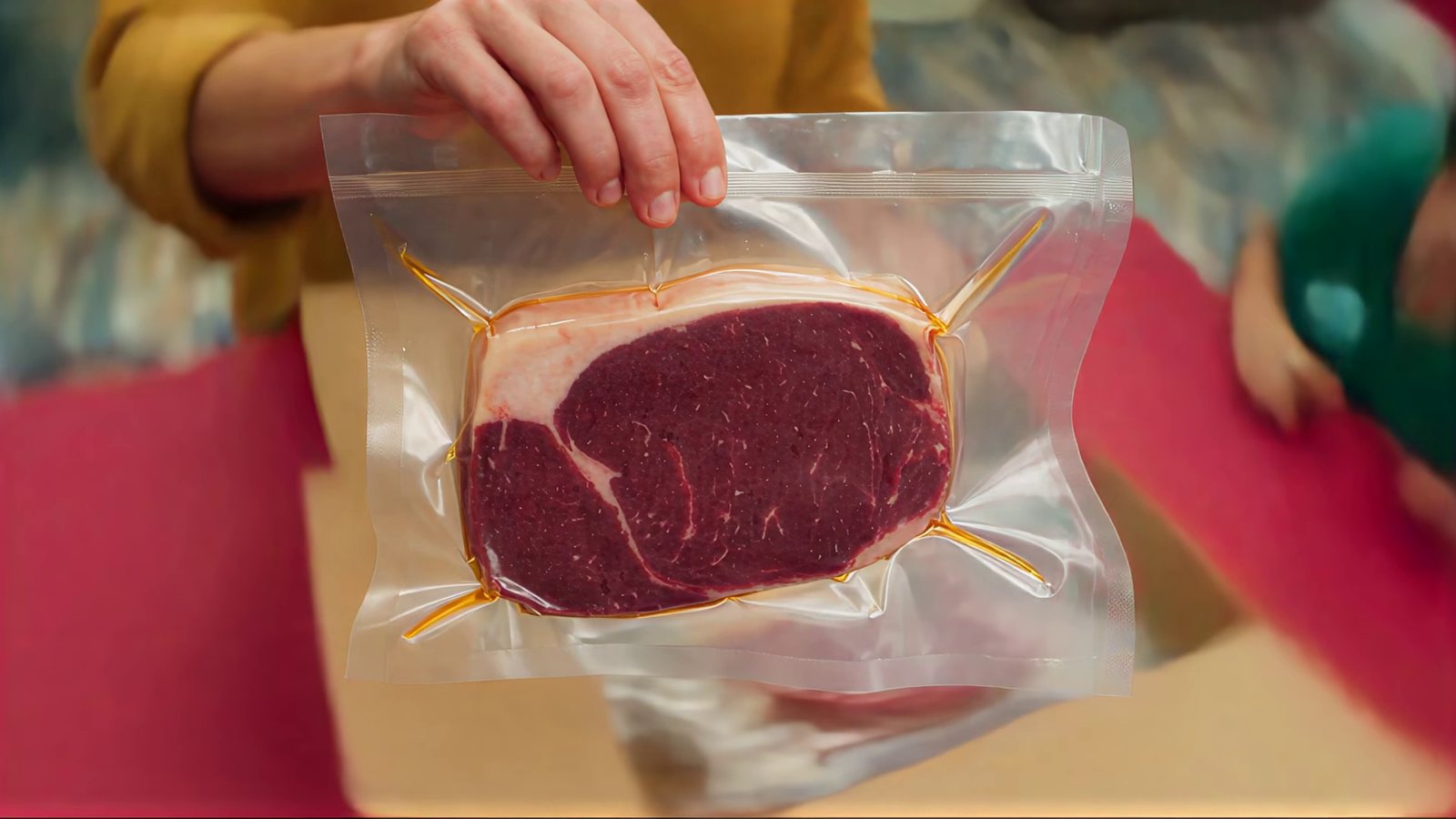 comprarcarne.es — The box is here, shot 08: A vacuum-packed chuletón, straight out of the box