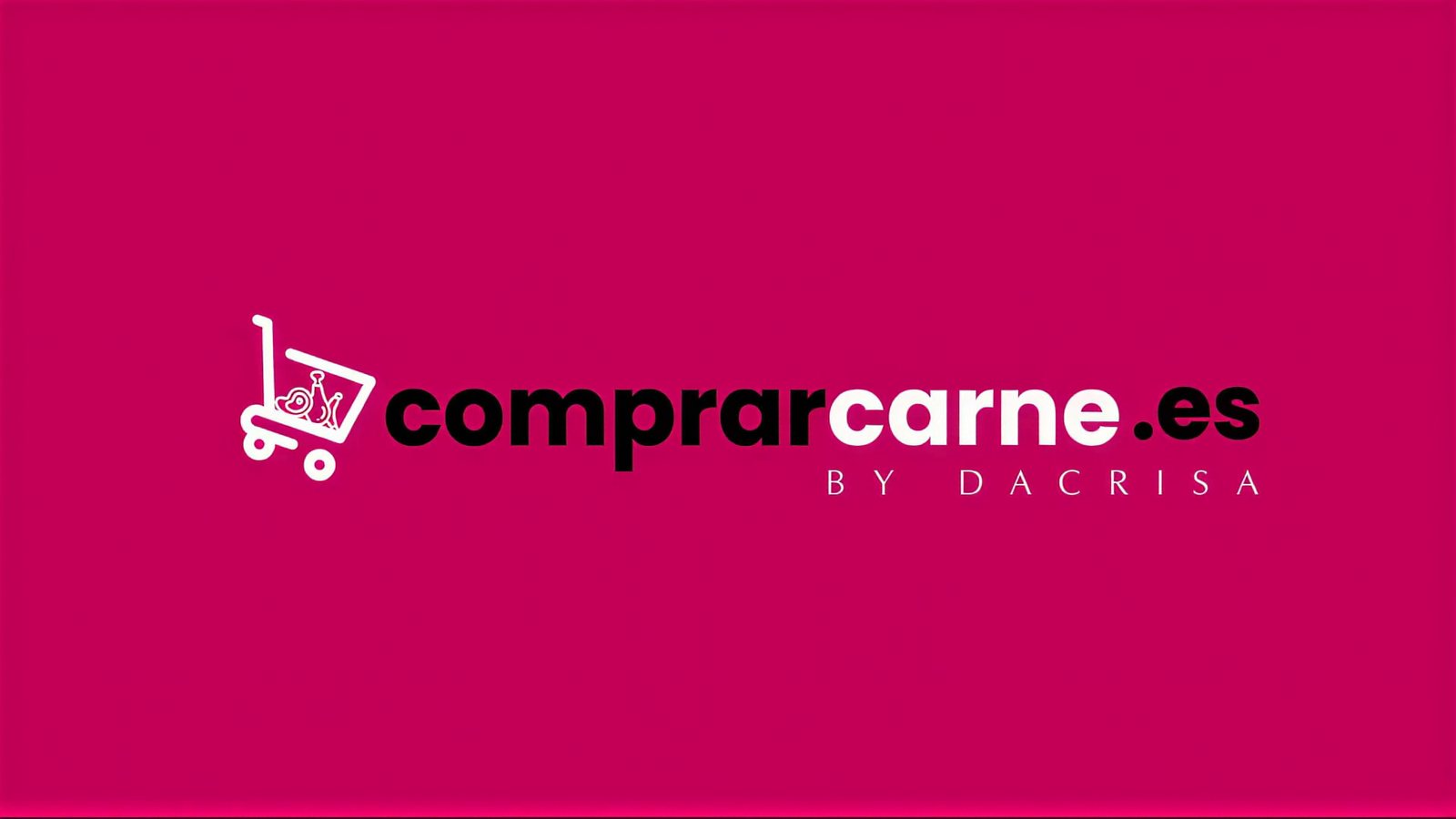 comprarcarne.es end card: the brand logo on magenta