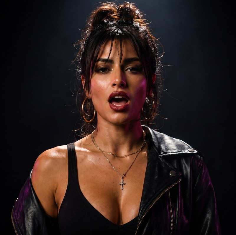 Existing Zayra material: night studio portrait