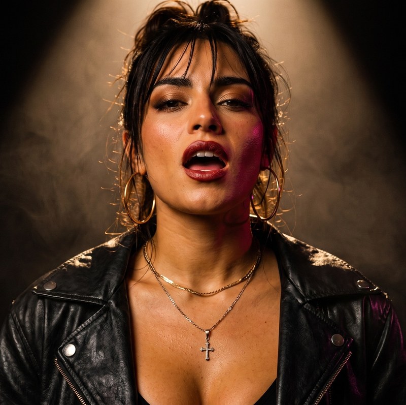 Existing Zayra material: night studio portrait